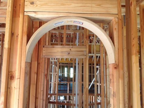 Archways & Ceilings Prefab Archway and Ceiling Systems - Fine Homebuilding Custom Wall Design, Tuscan Architecture, Arched Doorway, Circle Arch, Ceiling Domes, Custom Range Hood, Dome Ceiling, Ceiling System, Brick Veneer