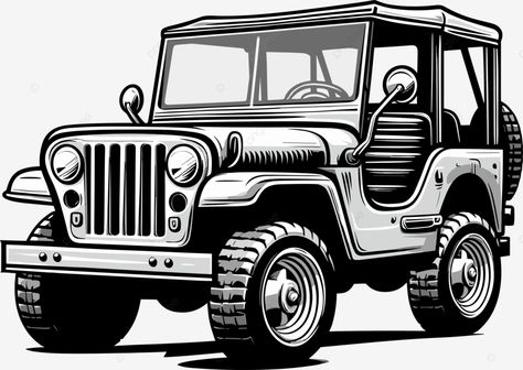 jeep black and white clipart vector design jeep black and white clipart vector design cartoon jeep Jeep Clipart, White Jeep Wrangler, Jeep Black, Black And White Clipart, White Jeep, Clipart Cartoon, Jeep Grand, Design Vector, Cartoon Design