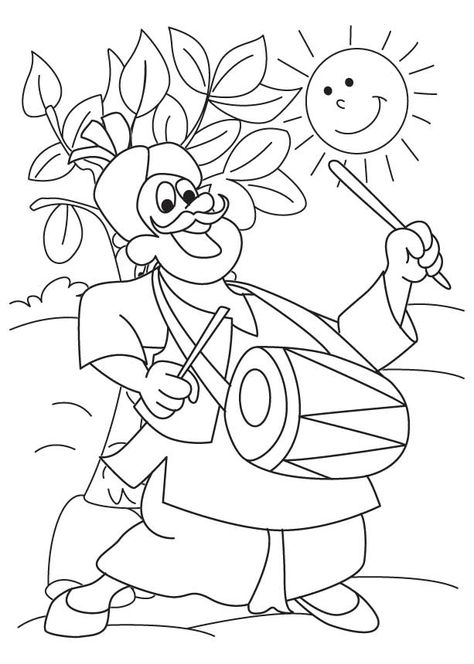 Lohri Drawing, Lohri Festival, School Coloring Pages, Holi Festival, Coloring Pages Printable, Colouring Pages, Coloring Sheets, Art Show, Coloring Pages For Kids