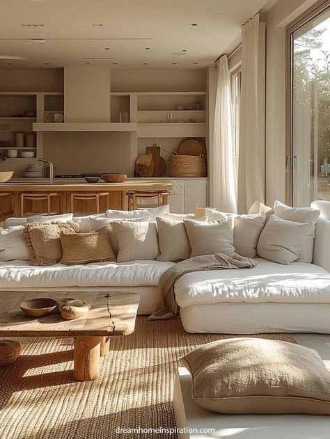 Trendy Living Room Ideas, Neutral Coastal Living Room, Japandi Living Room, Boho Living Room Ideas, Japandi Living, Archi Design, Coastal Living Rooms, Trendy Living Rooms, Coastal Living Room