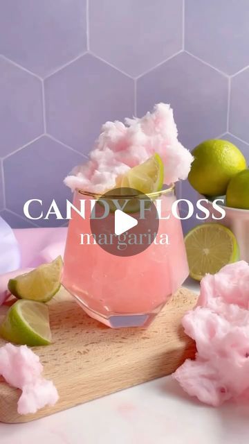 Harriet Pasco | Colourful Cocktail Recipes on Instagram: "Mondays are for margaritas, especially when they come with candyfloss! 🍬🍹 Let’s toast to a sweet start to the week. Who’s in?    CANDYFLOSS MARGARITA (makes 1)  • 1.5oz / 45ml tequila  • 0.75oz / 22ml lime juice  • 0.75oz / 22ml cointreau  • Candy floss  • Garnish: candy floss and lime wedge    1. Add the tequila, lime juice, cointreau and candy floss to a shaker and shake with ice.  2. Strain into a glass over fresh ice and garnish with candy floss and a lime wedge." Candy Floss Cocktail, Candyfloss Cocktail, Colorful Cocktails, Candy Floss, Alcohol Drink Recipes, Drink Ideas, Lime Wedge, Drink Recipes, Summer Drinks