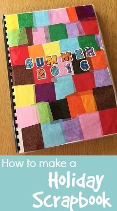 How to make a holiday scrapbook to store holiday mementos for small children Making Journals, How To Make A Paper Bag, Paper Bag Scrapbook, Holiday Scrapbook, Summer Scrapbook, Summer Crafts For Kids, Kids Scrapbook, Creative Arts And Crafts, Kids Journal