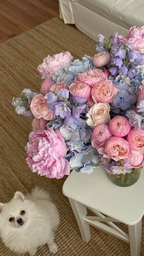 Purple Pastel, Flower Arrangement, Hydrangea, Pink Blue, Blue And Purple, Pastel, Purple, Flowers, Pink