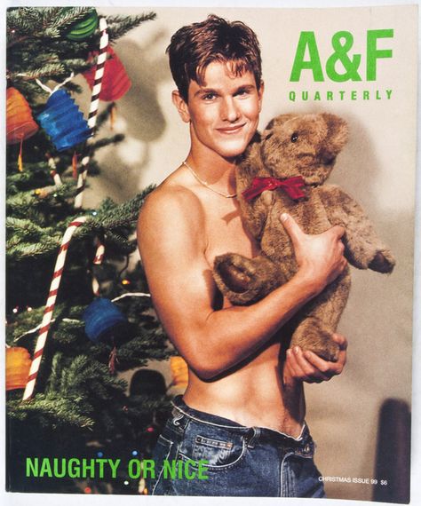 Because nothing made you feel naughtier than the Christmas issue of A&F Quarterly. | 32 Reasons Why Christmas Was Better In The '90s 90s Men Outfits, Sweater Outfits Men, Abercrombie Men, All American Boy, Bruce Weber, Things To Do With Boys, History Pictures, Happy Meal Toys, Gay Art