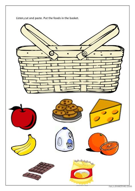 Picnic Basket: English ESL worksheets pdf & doc Picnic Crafts Preschool Art Projects, Picnic Basket Crafts, Camping Crafts Preschool, Summer Crafts For Toddlers, Summer Preschool Activities, Picnic Activities, All About Me Preschool, Daycare Room, Food Vocabulary