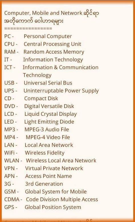 Computer Related Full Forms, Full Forms Of Words Computer, Abriviation Words, Computer Full Form, Questioning Reality, Computer Lessons, Sms Language, Computer Learning, Learn Computer Coding