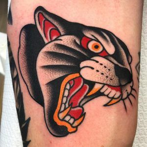 Traditional Bear Tattoo, Traditional Lion Tattoo, Traditional Panther Tattoo, Tiger Head Tattoo, Black Panther Tattoo, Jaguar Tattoo, Belgium Flag, Traditional Tattoo Inspiration, Panther Head