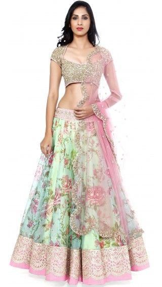 Designer Lehenga for wedding Floral Lengha, भारतीय दुल्हन संबंधी, Orang India, Floral Lehenga, Party Wear Lehenga Choli, Salwar Kamiz, Pink Lehenga, Desi Clothes, Patiala Salwar