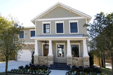 This exterior!  This is it!  James Hardie Monterey Taupe with arctic white trim Grey Craftsman House Exterior, Craftsman House Exterior, Craftsman Porch, Hardie Siding, Fiber Cement Siding, Window Trim Exterior, Hardie Plank, James Hardie, Lap Siding