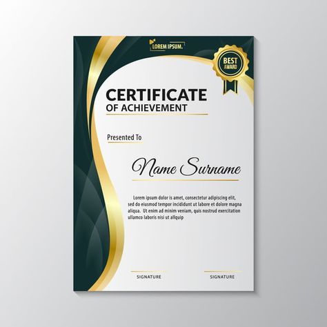 Graduation Certificate Design, Certificate Design Inspiration, Calendar Design Layout, Certificate Of Recognition Template, Study University, Green Certificate, Graduation Certificate Template, Elegant Words, Ornament Ribbon