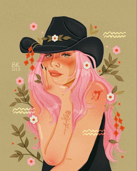 Cowgirl Illustration, June Art, Cosmic Cowgirl, Cowgirl Vibes, Traditional Tattoo Designs, Cowgirl Art, Cowgirl Aesthetic, Deep Art, Shop Art Prints