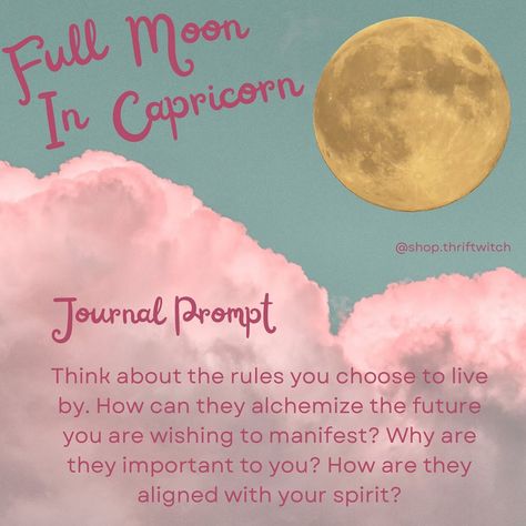 It’s a Strawberry Full Moon in Capricorn today, here’s a journal prompt to add to your favorite full moon rituals 💖 #fullmoon #strawberrymoon #moonincapricorn #shopthriftwitch #journalprompts #spiritualshit Strawberry Full Moon, Full Moon In Capricorn, Full Moon Rituals, Moon In Capricorn, Moon Rituals, Strawberry Moons, Capricorn Moon, Full Moon Ritual, Journal Prompts