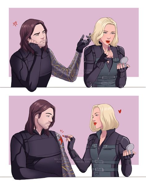 Bucky And Natasha, Наташа Romanoff, Marvel Couples, Funny Marvel, Marvel Fan Art, Bruce Banner, Funny Relationship, Marvel Fan, Marvel Funny