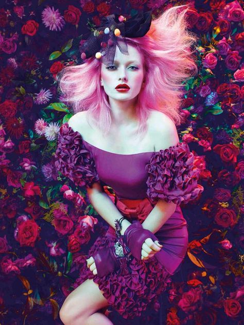 Floral Shoot, Floral Portrait, Wow Photo, Mode Rose, Jeanne Lanvin, Trendy Flowers, Floral Fashion, Fashion Photography Editorial, Plum Purple