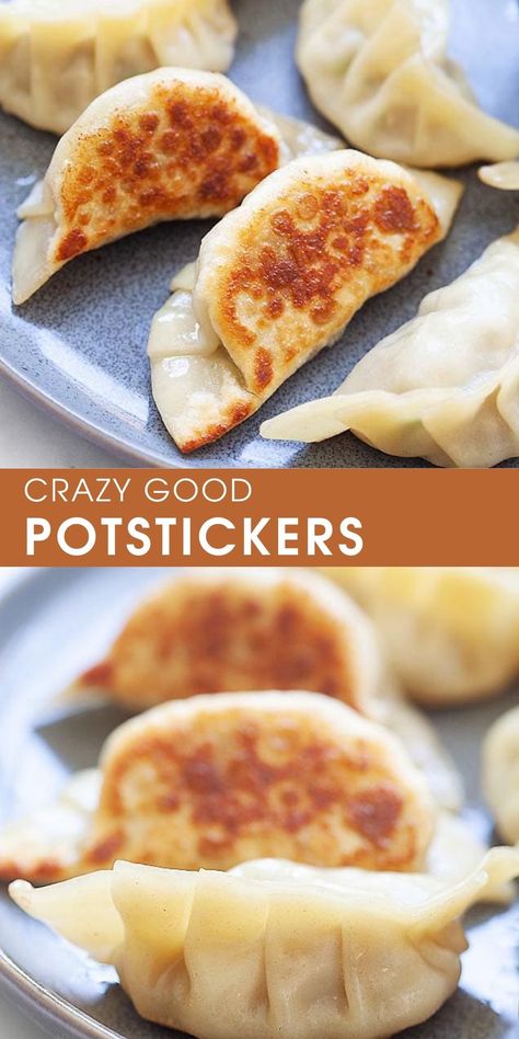 Chinese Potstickers Recipes, Pan Seared Dumplings, Pot Sticker Dough Recipe, Easy Pot Stickers Recipe, Fried Dumplings Chinese, Chicken Potstickers Recipe, Pork Potstickers Recipe, Chicken Pot Stickers Recipe, Fried Potstickers