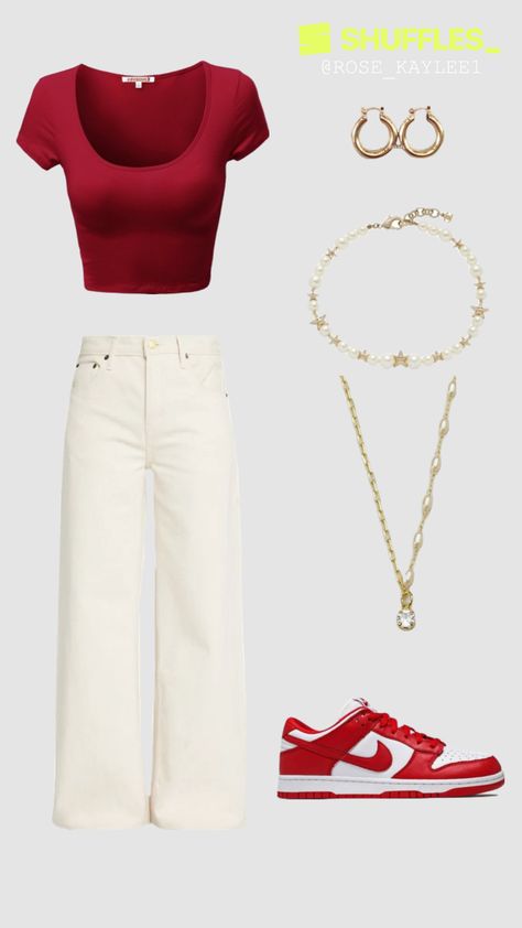 Created by rose_kaylee1 on Shuffles Cute Valentines Day Outfits, Fitness Wear Outfits, Casual Preppy Outfits, Dunks Nike, Trendy Outfits For Teens, Everyday Fashion Outfits, Casual Day Outfits, Quick Outfits