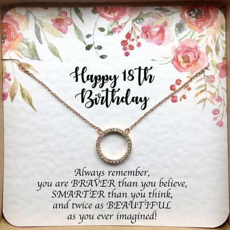 18th Birthday Gifts for Girls 18th Birthday Necklace 18th | Etsy 18th Birthday Quotes, 18th Birthday Gifts For Girls, Son Birthday Quotes, Christmas Gifts For Aunts, Homemade Wedding Gifts, Bonus Mom Gifts, Sister Birthday Quotes, Birthday Quotes For Daughter, 25th Birthday Gifts