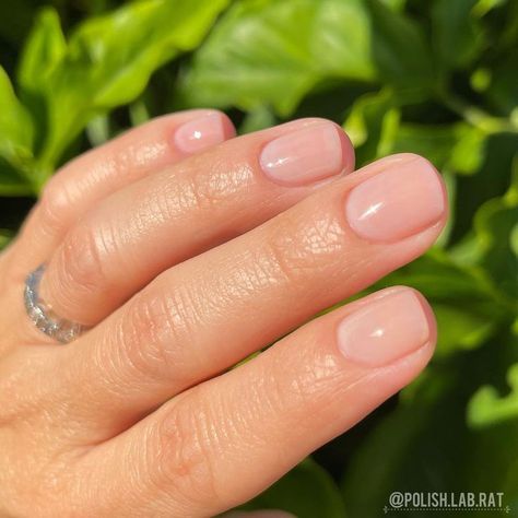 Sheer pink nails Sheer Pink Nail Polish, Opi Pink Nail Polish, Sheer Nail Polish, Opi Nail Polish Colors, Sheer Polish, Sally Hansen Nail Polish, Nail Polish Shades, Sheer Nails, Sugar Nails