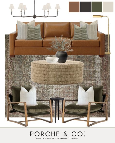 living room mood board design inspo Modern Living Room Paint, Vintage Modern Bedroom, Vintage Modern Living Room, Living Room Design Board, Classic Living Room Design, Modern Classic Living Room, Moody Living Room, Leather Sofa Living Room, Small Apartment Living Room