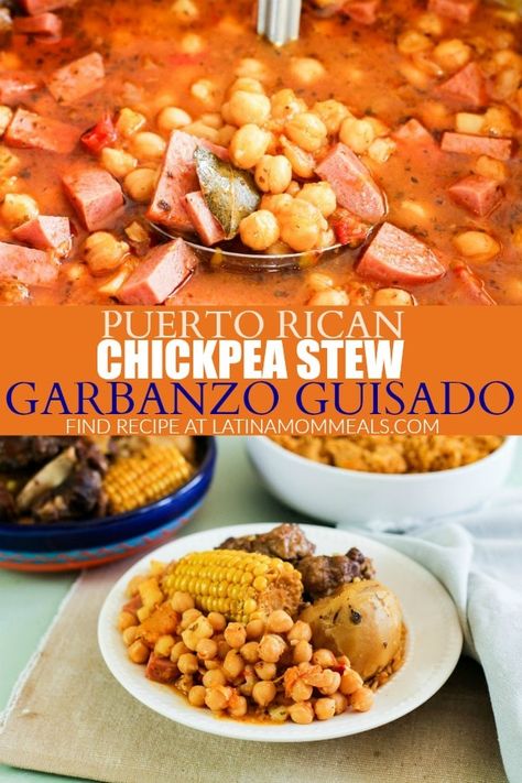 Garbanzo Soup Mexican, Spanish Garbanzo Bean Recipes, Puerto Rican Garbanzo Bean Recipes, Cuban Garbanzo Bean Recipes, Cuban Garbanzo Bean Soup, Spanish Chickpea Stew, Garbanzo Bean Stew, Garbanzo Recipes, Clean Soups