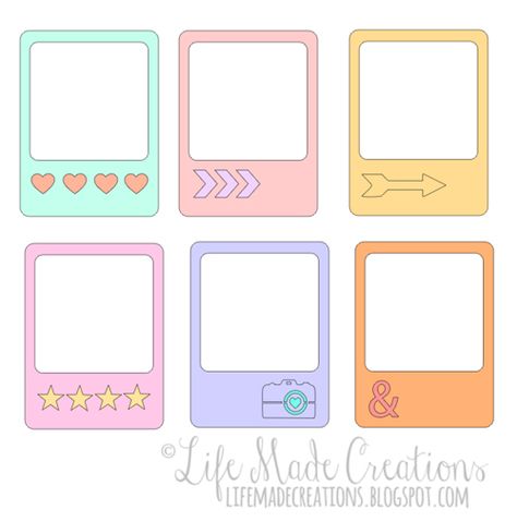 silhouette freebie Polaroid Template, Note Doodles, Polaroid Frame, Scrapbook Stickers Printable, Bullet Journal Stickers, Instagram Frame, Bullet Journal Doodles, Journal Doodles, Bullet Journal Ideas Pages