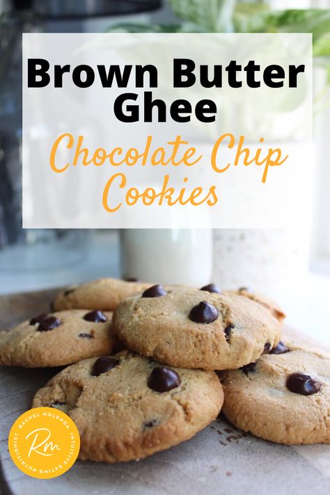 Ghee Recipe Meals, Ghee Cookies Recipe, Ghee Cookies, Autumn Snacks, Cookies With Butter, Cookies With Brown Butter, Delicious Chocolate Chip Cookies, Ghee Recipe, Paleo Chocolate Chip Cookies