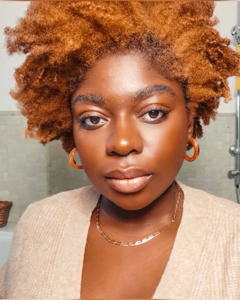 Black gir Ginger Colored Natural Hair, Red Copper, Short Natural Hair Styles, Natural Hair Color, Natural Hair, Ginger, Natural Hair Styles, Black Women, Copper