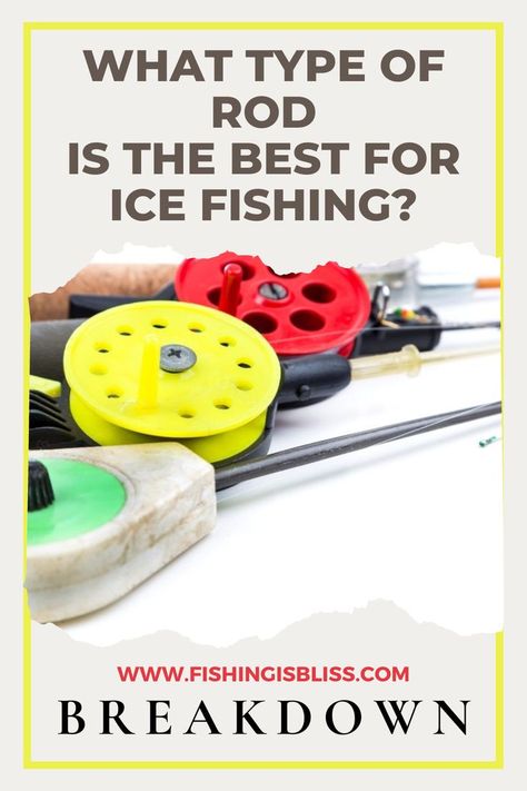 We’ll break down what type of rod is the best for ice fishing which you can use and what makes the best for each aspect of the rod. #FishingIsBliss #BestIceFishingrod #FishingRod #TypesOfIceFishingRod Types Of Ice, Ice Fishing Rods, Fishing Rods, Ice Fishing, Fishing Gear, What Type, Fishing Rod, Fishing, Fish