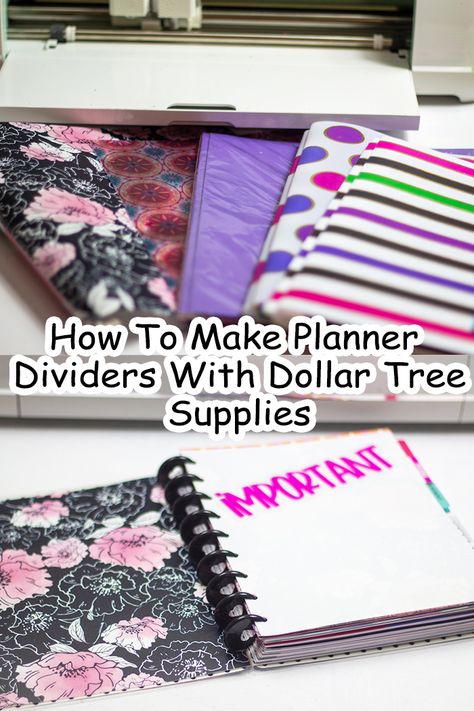 I am all about getting my personal planner together and I have one for my business too. Dividing your personal planner makes it easier to work with. Dollar Tree Planner Ideas, Make Journals Diy, Diy Planner Accessories, Discbound Planner Ideas, Diy Happy Planner Cover, Happy Planner Hacks, Diy Happy Planner, Planner Covers Diy, Make Planner