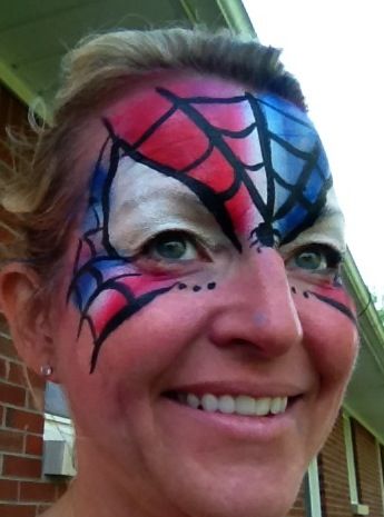 Red white and blue Spider-Man for the fourth of july face painting Festival Facepainting, Face Painting Images, Easy Dragon Drawings, 4th Of July Makeup, 4th Of July Games, Tattoo Makeup, Fourth Of July Nails, Face Paints, Kids Face Paint