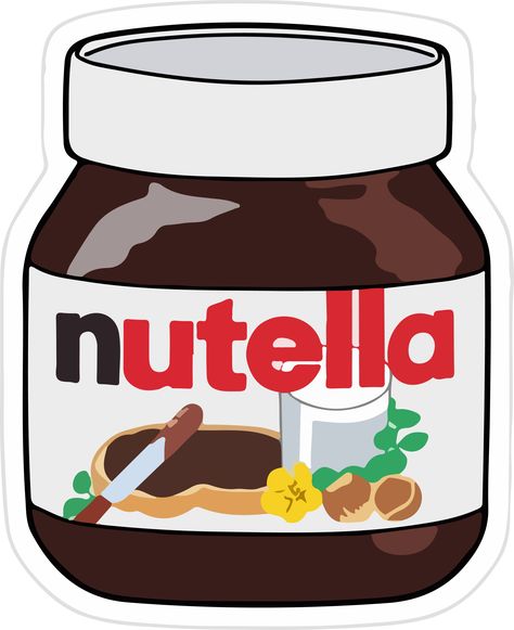 Paper Duck Ideas Food, Nutella Drawing, Nutella Sticker, Paper Squishy Ideas Food, Paper Duck, Cute Laptop Stickers, Chocolate Spread, Easy Paper Crafts Diy, Food Props