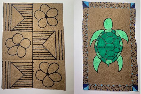 Art with Alyssa: How to Make a Tapa or Siapo Cloth Ghostbusters Ghost, Tapa Cloth, Children Church, Cultural Crafts, Island Crafts, Polynesian Art, Pacific Islander, Hawaiian Art, Yard Decorations