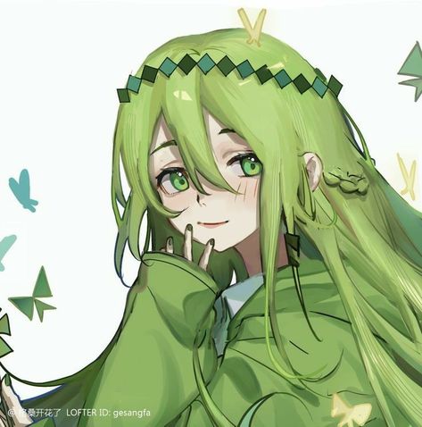 Infp, Green Hair, Anime Character, Green, Hair, Anime, Kawaii