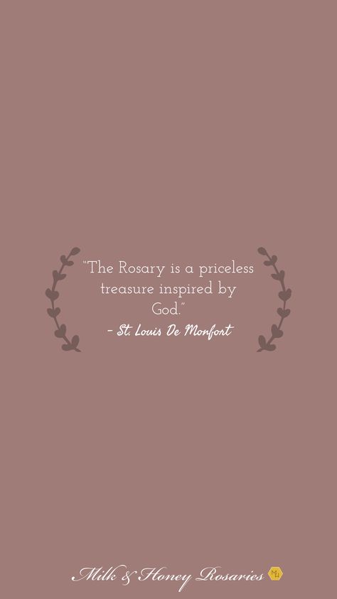 “The Rosary is a priceless treasure inspired by God.” -St. Louis De Monfort #rosary #rosarydiffuser #etsy #praytherosary #catholic #catholicsaints #phonewallpaper #essentialoils #rosaries #milkandhoneyrosaries Rosary Wallpaper, Bible Verse Desktop Wallpaper, Verse Wallpaper, Praying The Rosary, Verses Wallpaper, Free Phone Wallpaper, The Rosary, Bible Verse Wallpaper, Milk And Honey