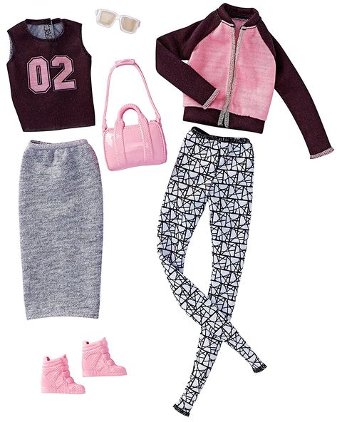 Barbie Fashion Packs, Fashion Athleisure, Barbie Playsets, Barbie Doll Set, Fall Fashion Skirts, Barbie Sets, Barbie Fashionista Dolls, Barbie Doll Accessories, Barbie Outfits