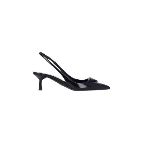 Prada Logo Slingback Pumps In Black Brushed Leather With Pointed Toe, Tone-On-Tone Padded Leather Triangle Logo, Adjustable Ankle Strap, Slip-On Fit, Stiletto Heel, And Tone-On-Tone Leather Sole. Size Type: It Sku: Sug-1i901m Dd55 055f0002 Welcome To The Official Luosophy Poshmark Closet! Luosophy Is A Luxury Brand Reselling Company Founded In San Diego, Ca From 2016. All Our Products Are Imported From Italy And Sold In The Usa. We Do Our Best To Provide High Fashion, Luxury Items At Affordable Caged Shoes, Black Patent Leather Pumps, Kitten Heel Shoes, Flower Sandals, Prada Logo, White Leather Sneakers, Point Shoes, Black Espadrilles, Chunky Heels Sandals