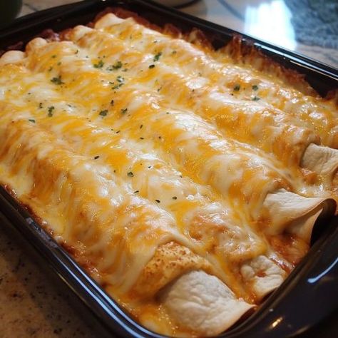 Easy Chicken Enchiladas recipe Enchilada Easy Recipe, Plain Chicken Enchiladas, Chicken Enchiladas Recipes Easy, Quick Chicken Enchiladas, Chicken Thigh Enchiladas, Enchiladas In Oven, Shredded Chicken Enchiladas, Enchiladas Chicken, Easy Chicken Enchiladas