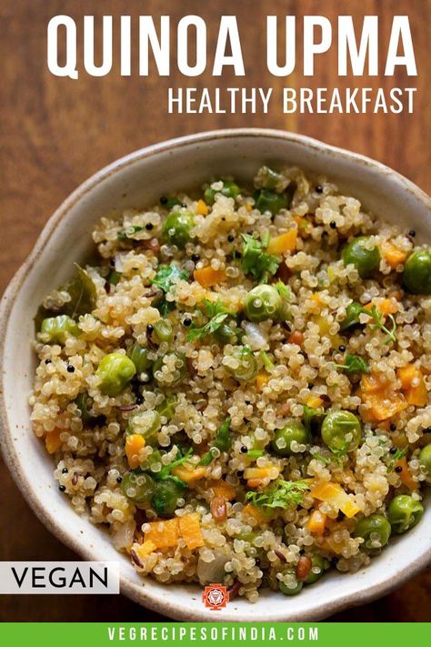 Quinoa Indian Recipes, Best Quinoa Recipes, Recipe Quinoa, Quinoa Porridge, Upma Recipe, Quinoa Recipe, Vegetable Quinoa, Millet Recipes, Easy Breakfast Recipe