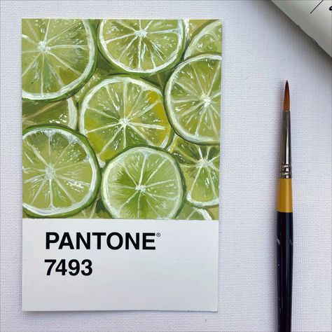 Day 4 of the #pantonechallenge2023 Pantone 100 Postcards, Pantone Postcard Challenge, Pantone Painting, Pantone Postcards, Pantone Cards, Pantone Challenge, 2023 Pantone, Pantone Art, Postcard Art