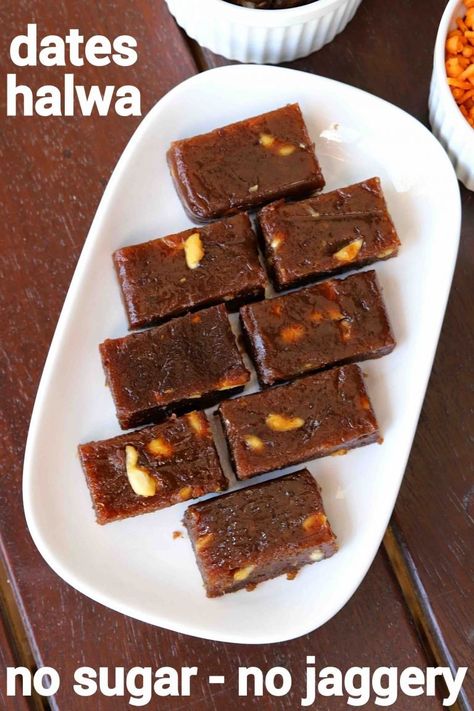 dates halwa recipe | khajoor ka halwa | khajur ka halwa Simple Indian Sweets Recipe, Dates Halwa, Dates Recipes, Hebbars Kitchen, Hebbar's Kitchen, Halwa Recipe, Date Recipes, Indian Dessert Recipes, Indian Sweet