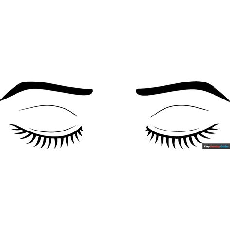 How to Draw Closed Eyes How Do You Draw Eyelashes, How To Draw Eye Lashes Easy, How To Draw Bottom Eyelashes, How To Make Lashes Drawing, Eye Lashes Drawing Step By Step, Closed Eye Drawing, Cute Cartoon Eyes, Human Body Drawing, People Coloring Pages