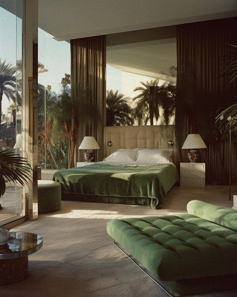 1980s green luxury 💚 [AI] #80s #interiordesign #80saesthetic #vaporwave #dreamcore #nostalgiacore #liminalspaces #80smusic #80sthrowback… | Instagram 80s Home Aesthetic, 80s Penthouse, Interior Decor Aesthetic, Home Design Luxury, 1980s Home, Retro Vaporwave, 70s Interior Design, 80s House, 80s Home