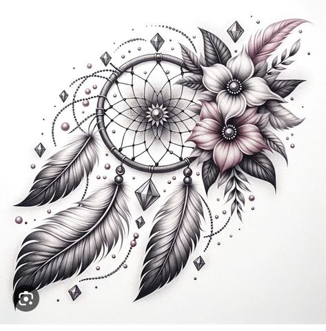 Half Sleeve Dream Catcher Tattoo, Women Tattoos On Thigh, Dream Catcher Tattoo Sleeve, Thigh Tattoos Women Dream Catcher, Heart Dream Catcher Tattoo, Dream Catcher Tattoo Design Unique, Moon Dreamcatcher Tattoo, Dreamcatcher Tattoo Thigh, Fancy Tattoo