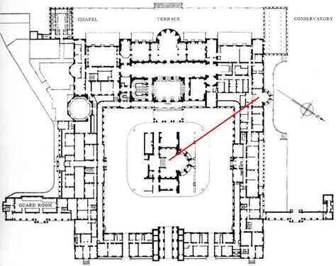 Some floor plans of Buckingham Palace. Below is the ground floor plan of Buckingham Palace. This plan excludes the Queen's Gallery and the... Palace Layout, Buckingham Palace Floor Plan, Palace Floor Plan, Buckingham Palace London, 3d Floor Plans, State Room, Modern Floor Plans, Mansion Floor Plan, Architectural Floor Plans