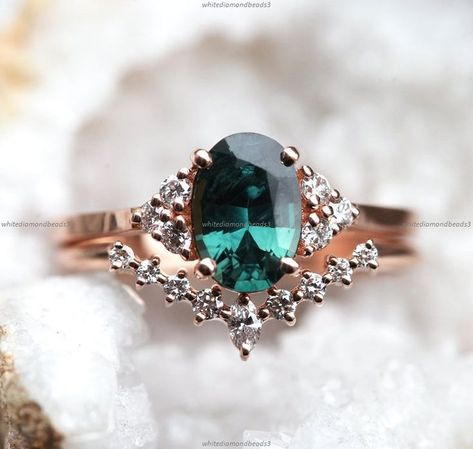 Engagement,Engagement Ring,Wedding Ring,Wedding,Ring For Her,Gift For Her,Birthday Ring,Promise Ring,Gift For Love,Ring For Wife,Sapphire Ring Sapphire Wedding Ring Set, Teal Sapphire Ring, Green Sapphire Engagement, Sapphire Diamond Engagement, Sapphire Wedding Rings, Wedding Ring For Her, Teal Sapphire, Buying An Engagement Ring, Promise Ring Gift