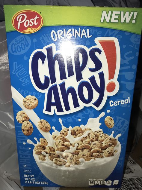 Post original chips ahoy! Cereal American Cereal, American Sweets, New Cereal, Cereal Flavors, Post Cereal, Healthy Packed Lunches, Cereal Brands, Butter Pecan Cookies, Usa Food