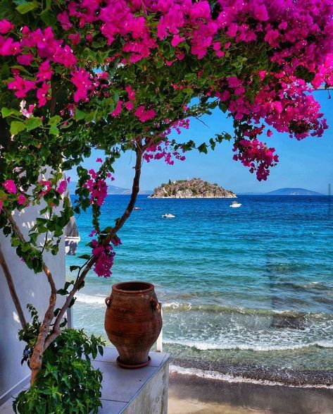 Argolis Greece, Greece Painting, Hiccup, Beautiful Landscape Wallpaper, Santorini Greece, Bougainvillea, Beautiful Places To Travel, Greek Islands, Wonderful Places