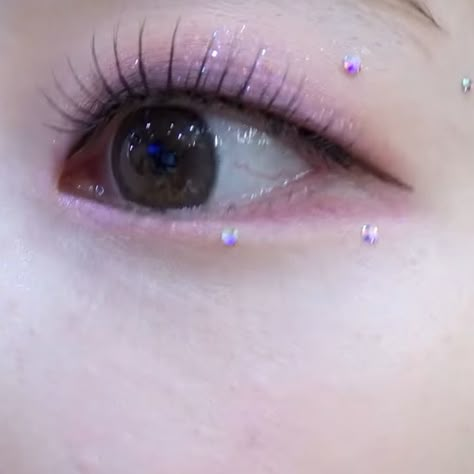 Gem Makeup, Idol Makeup, Pop Makeup, Concert Makeup, Angel Makeup, Kpop Makeup, Rhinestone Makeup, Korean Eye Makeup, Douyin Makeup