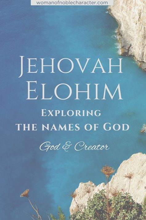 The next in the series of exploring the names of God. Jehovah Elohim. Scholars disagree on the meaning, but most agree that Jehovah Elohim is derived from Creator and strong. A closer look and questions to ponder and discuss. | names of God | Hebrew names of God | creator The Names Of God, Questions To Ponder, Attributes Of God, Hebrew Names, Bible Resources, Biblical Womanhood, Bible Love, Scripture Reading, Bible Study Notes