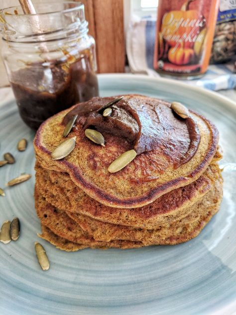 Pumpkin buckwheat pancakes with pumpkin butter — Online Dietitian - intuitive nutrition therapy for fertility & pregnancy Nutrition Student, Nutrition Therapy, Buckwheat Pancakes, Pumpkin Butter, Fall Breakfast, Pregnancy Food, Weekend Breakfast, Breakfast Pancakes, Pumpkin Pie Spice